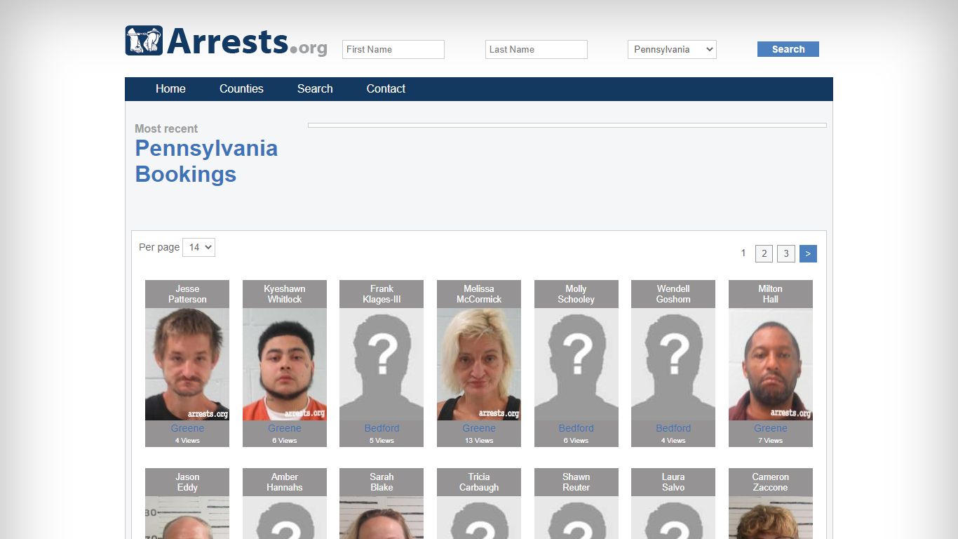 Pennsylvania Arrests and Inmate Search